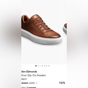 Allen Edmonds Oliver slip on new.Men's Brown Leather Sneakers size 11